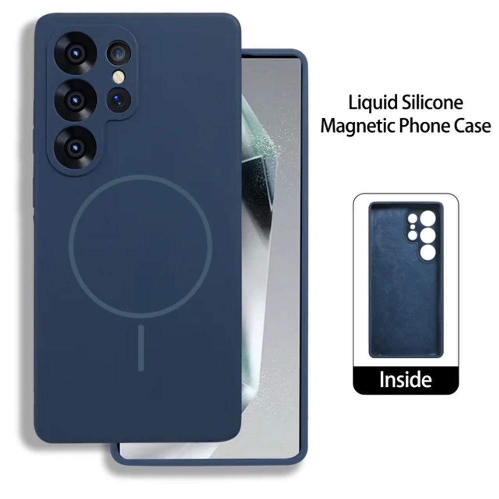 Накладка SILICONE CASE c MagSafe для Samsung S25 Ultra