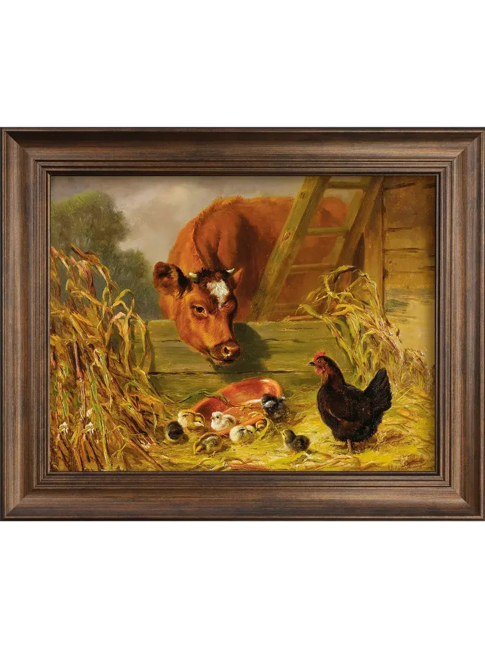 Картина интерьерная на холсте в раме 25*31 см