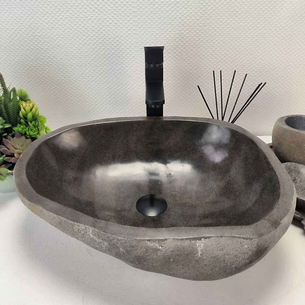 Раковина из речного камня RS62821 (51*40*15) 56