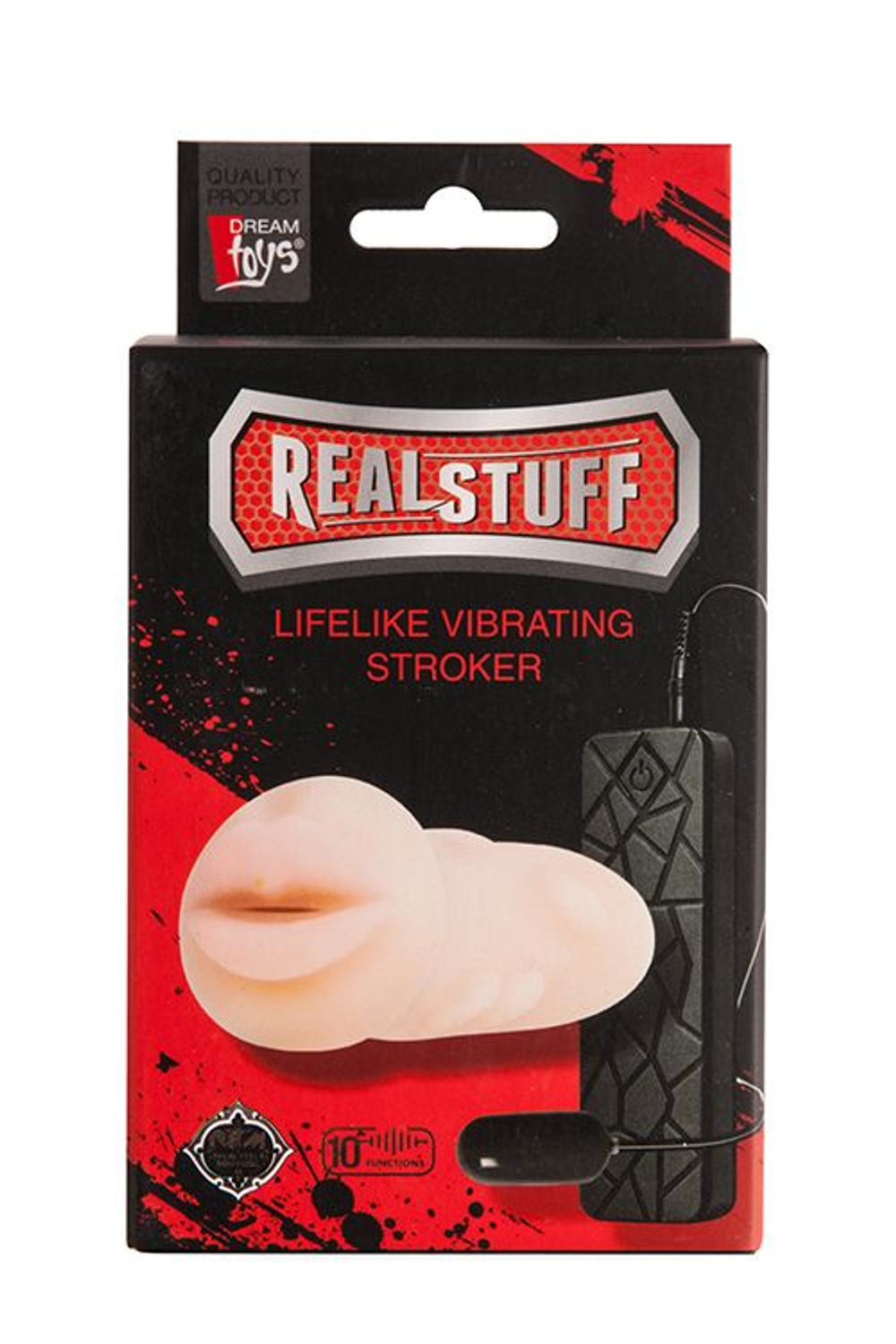 Мастурбатор-ротик с вибрацией REALSTUFF VIBRATING MASTURBATOR MOUTH (Цвет: телесный)