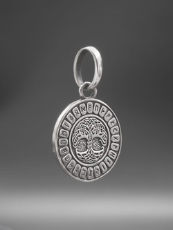 Кулон руна Вуньо из серебра