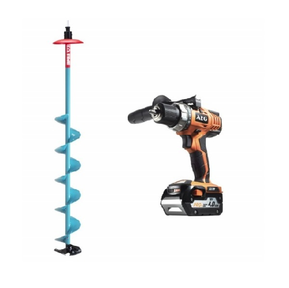 Шнек с адаптером RAPALA UR EVO Steel Lapland для шуруповёрта 155 мм.