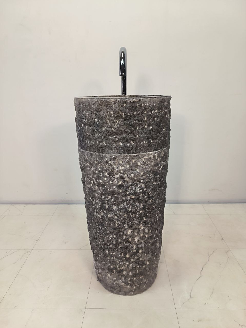 Раковина напольная из мрамора Pedestal Grey Marmo MN-65925 40х40х90 из натурального камня