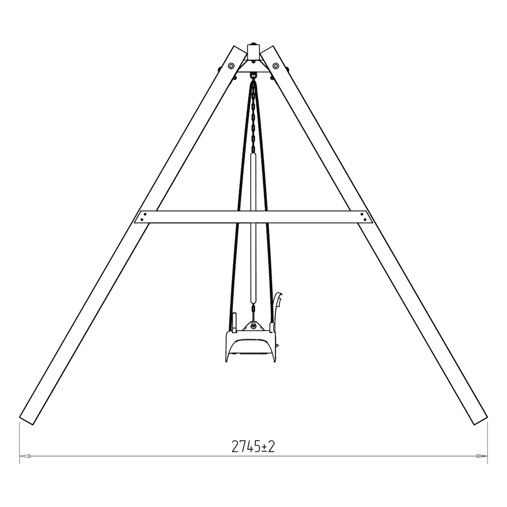 Деревянные качели с качелями со спинкой и гибкими качелями