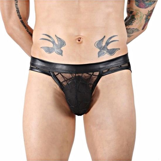 Мужские трусы слипы черные Romeo Rossi RR2057