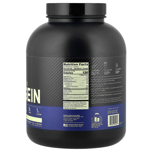 Optimum Nutrition, Gold Standard® 100% казеин, со вкусом ванили, 1,75 кг (3,85 фунта)