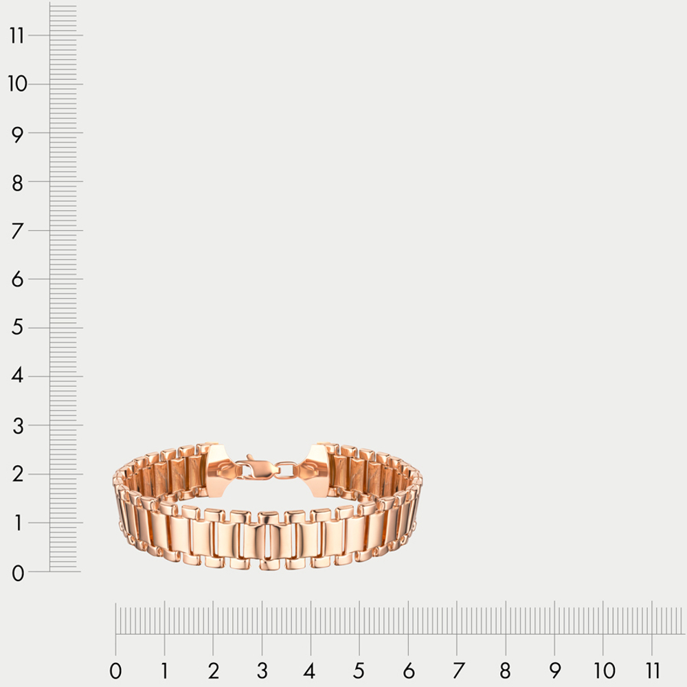 Браслет из розового золота 585 пробы для женщин без вставок (арт. 7013)