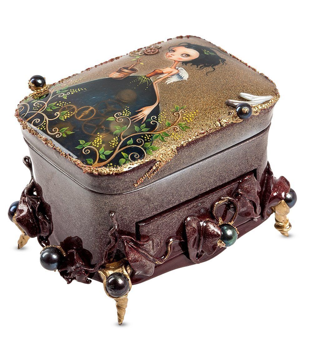 Народные промыслы ШК-50/ 6 Шкатулка «Ангел времени» авт. Шеншин М.