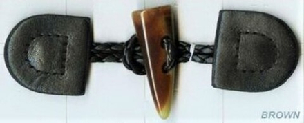 Застежка-клевант №1299, цв.коричневый (FA 121)