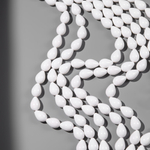 Хрустальный жемчуг, оттенок "Лаковый белый", капля 9*13мм