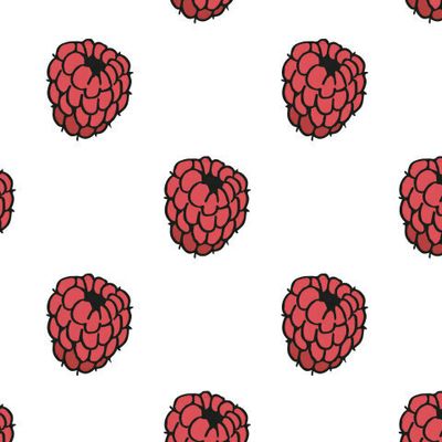 малина на белом фоне