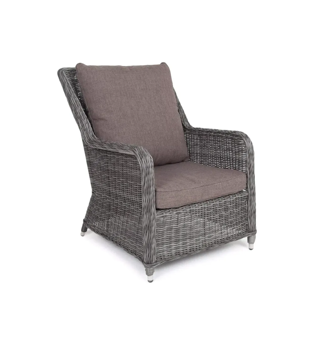 "Гляссе" кресло плетеное из искусственного ротанга, цвет графит