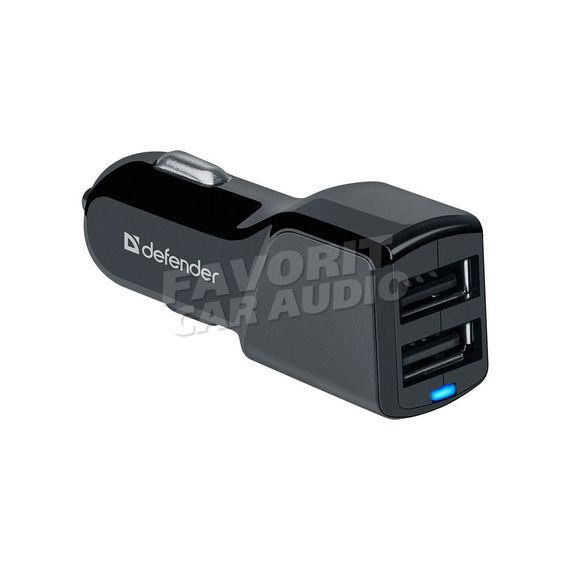 АЗУ 2USB Defender UCA-34 2400mA пластик чёрный