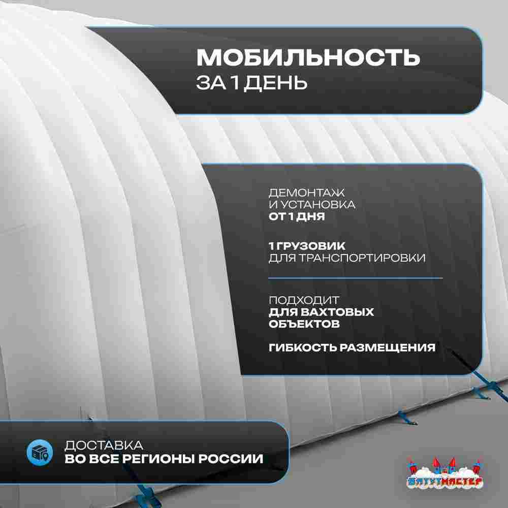 Гараж надувной для автомобилей «Небо» 9х9х5 м — из ПВХ, синий