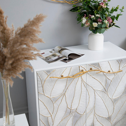 Комод Арт Стайл с 2 полками Айс Амбер