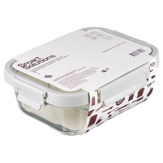 Контейнер для запекания и хранения прямоугольный с разделителями, 1 л, светло-серый