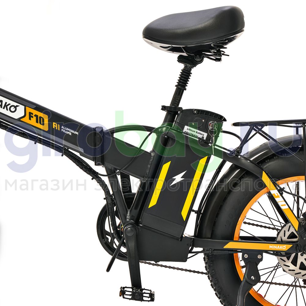 Электровелосипед Minako F10 Pro (48V/20Ah) - Желтый обод фото №5
