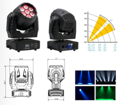 WZ715 7X15W LED BEAM WASH Moving Head