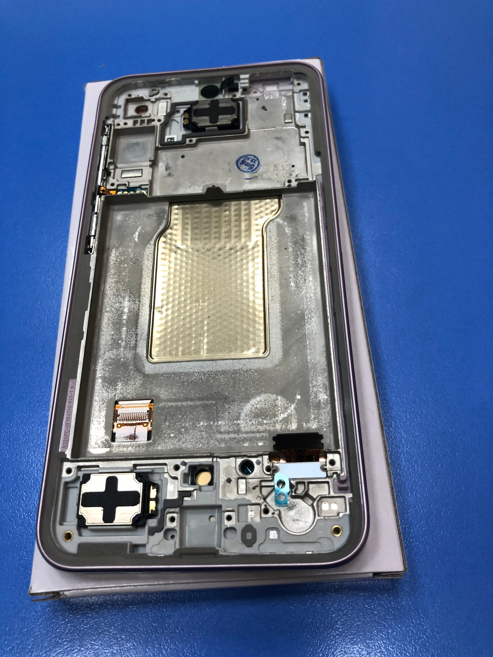 Дисплей в сборе с тачскрином и рамкой фиолетовый для Samsung A356 Galaxy A35 Оригинал