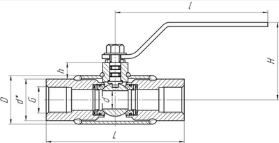 Кран шаровый д/газа ALSO КШ газ 015м Ру40 Н/П
