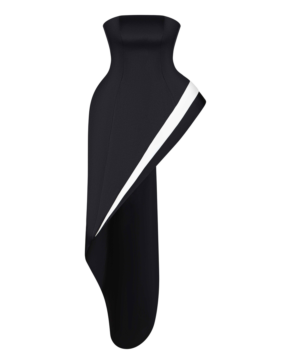 Корсет со шлейфом из атласа