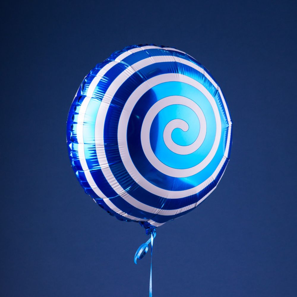 К Круг Леденец Спираль Синий 18'' / 46 см (БГ-15)  Изображение2