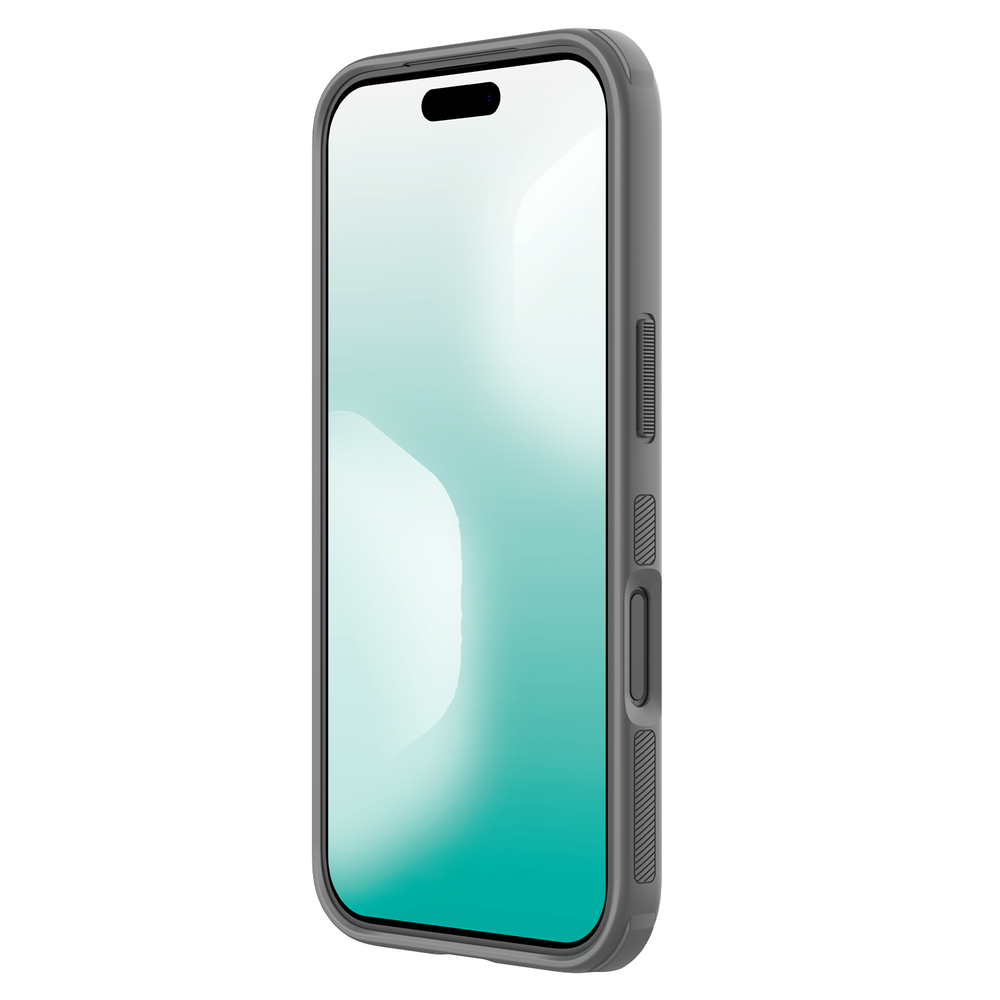 Противоударный чехол серого цвета (Titanium Gray) от Nillkin для iPhone 17 Pro, серия Super Frosted Shield Pro