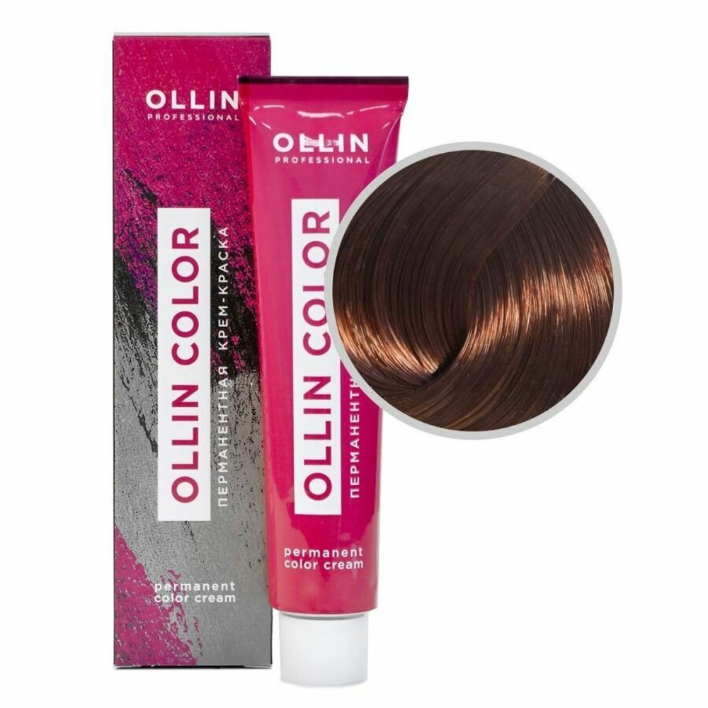 OLLIN COLOR 6/75 темно-русый коричнево-махагоновый 60мл Перманентная крем-краска для волос
