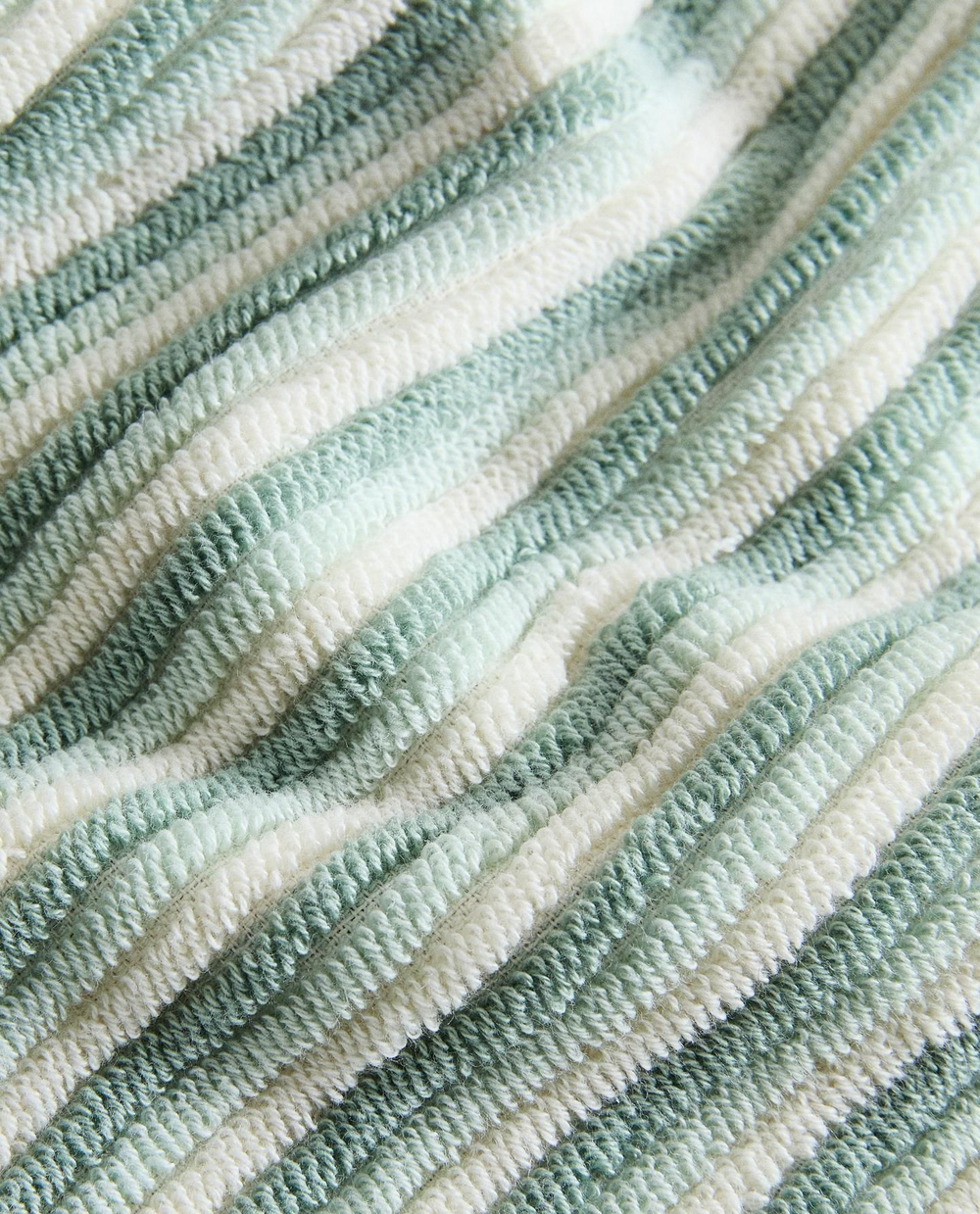 Zara Home - Цветное полосатое текстурное полотенце для ванной комнаты, зеленый, 30х50 см