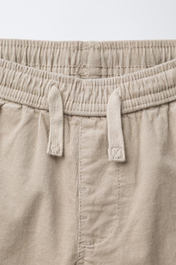 ZARA ВЕЛЬВЕТОВЫЕ БРЮКИ НА ПОДКЛАДКЕ, СВЕТЛО-БЕЖЕВЫЙ