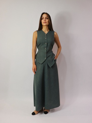 Юбка по косой на замке