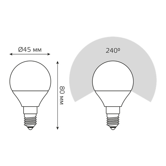 Лампа светодиодная Gauss E14 10W 3000K матовая 53110