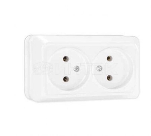Розетка двойная ОП Олимп 16А