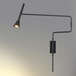 7031/1W HIGHTECH ODL25 271 Настенный светильник с выкл. черный/металл IP20 GU10 LED 10W 220V IZZY