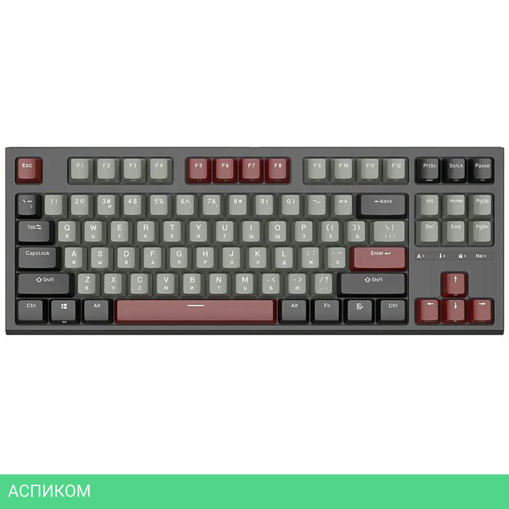 Клавиатура Royal Kludge RKR87 Brown switch Black/Gray/Red