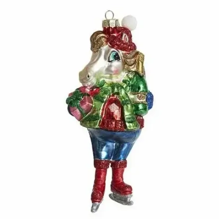 253975 Лошадь "Джентльмен"Ледовый праздник" 16см