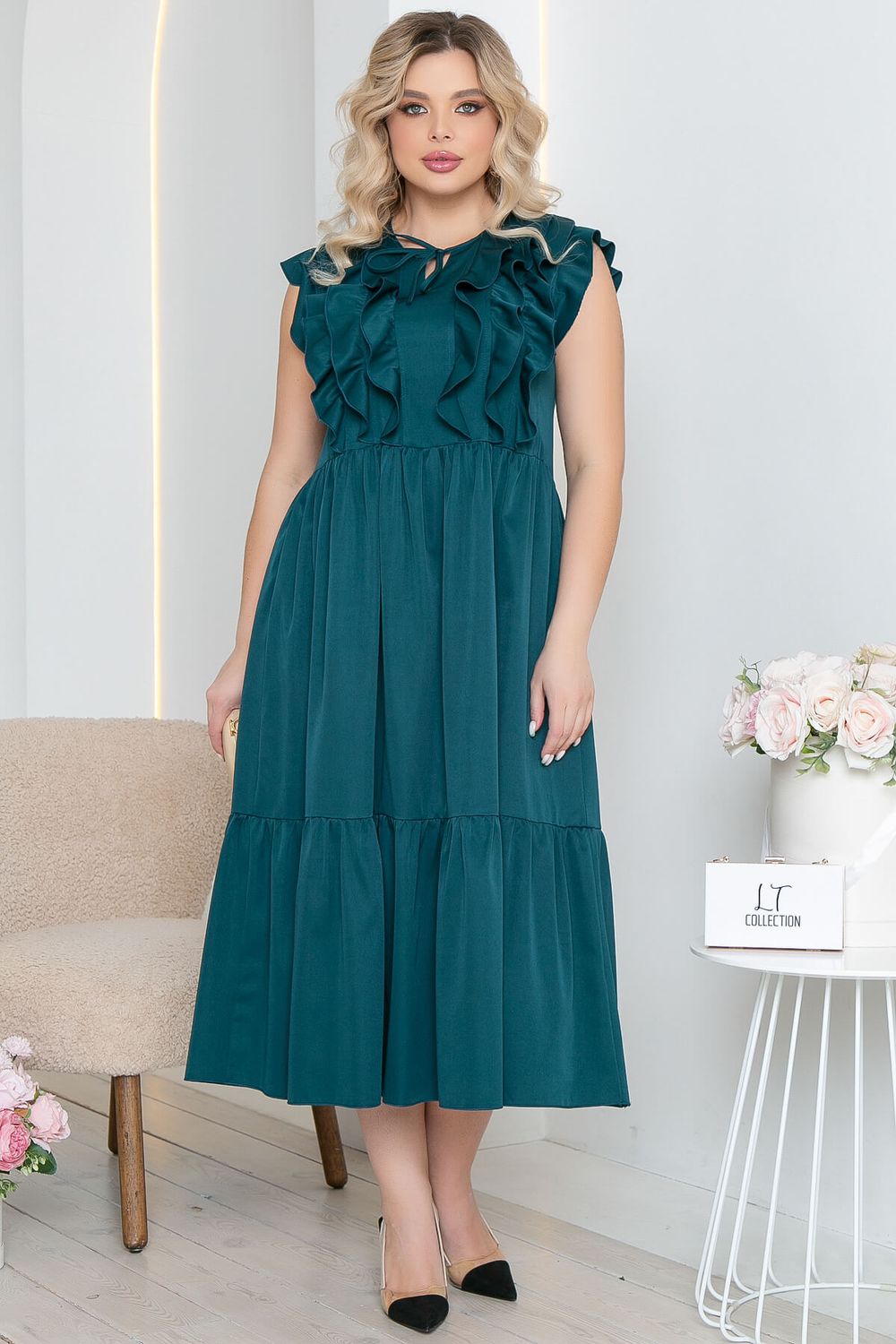 Платье "Айза" (изумруд) П5423 LT Collection