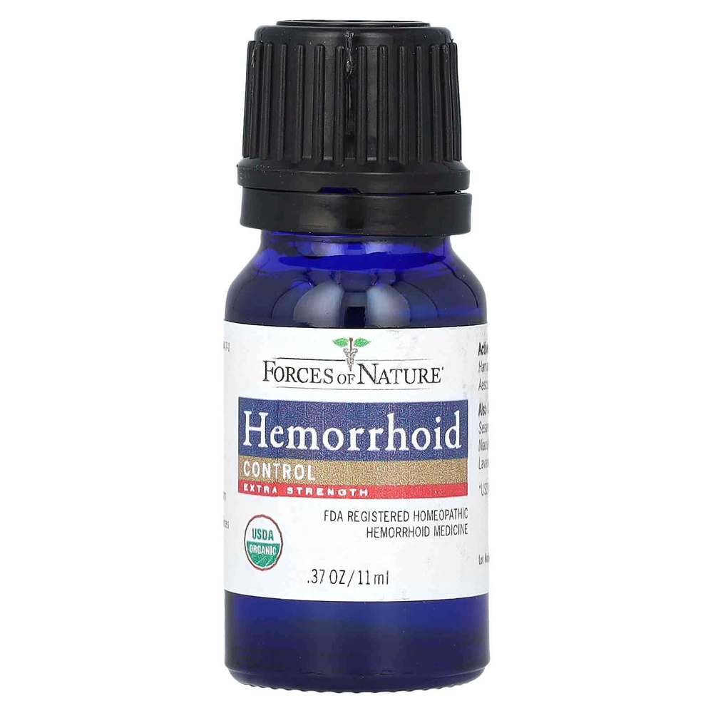 Forces of Nature, Hemorrhoid, органическое растительное средство, с повышенной силой действия, 11 мл (0,37 жидк. унции)