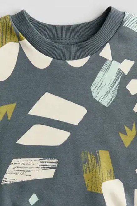 H&M Толстовка с круглым вырезом, темно-бирюзовый