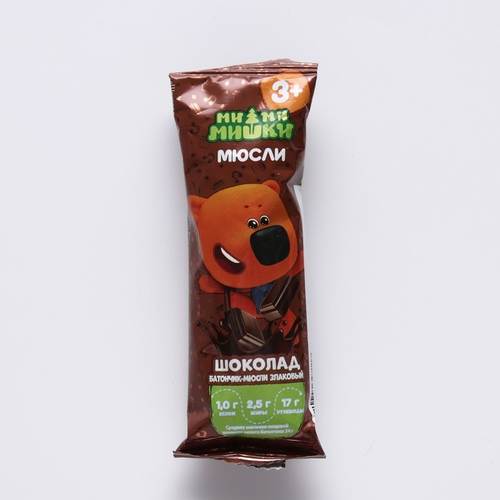 МИ-МИ-МИШКИ батончик-мюсли злаковый Шоколад, 24г.