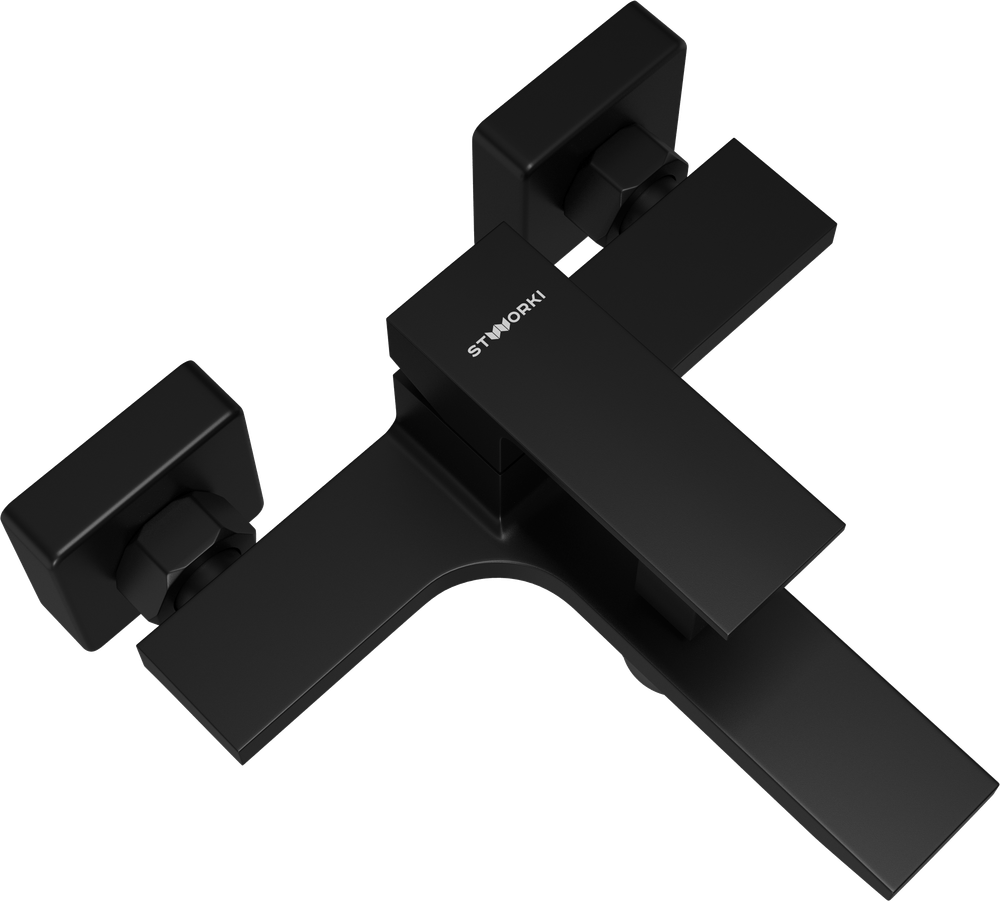Смеситель для ванны с душем STWORKI Карлстад S35100MB матовый черный