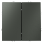 Проходной переключатель встраиваемый VOLTUM S70 двухклавишный 10А, (титан)