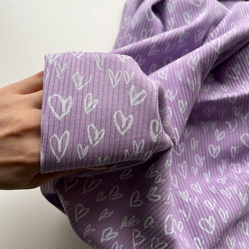 Лапша 95% хл. 5%лк. Сердечки на лиловом фоне