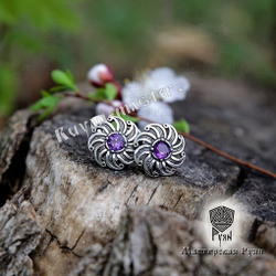 Серьги короткие "Зарница".