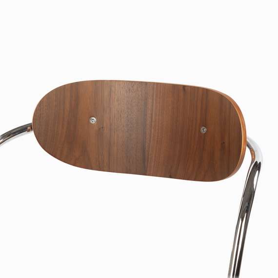 Обеденный стул Birk, орех, ножки хром