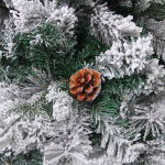 Елка «Заснеженная принцесса» 210 см, ПВХ, леска, резина с белым напылением (1230 веток)