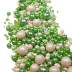 Шарики кранч бело-зеленый микс 100 гр.