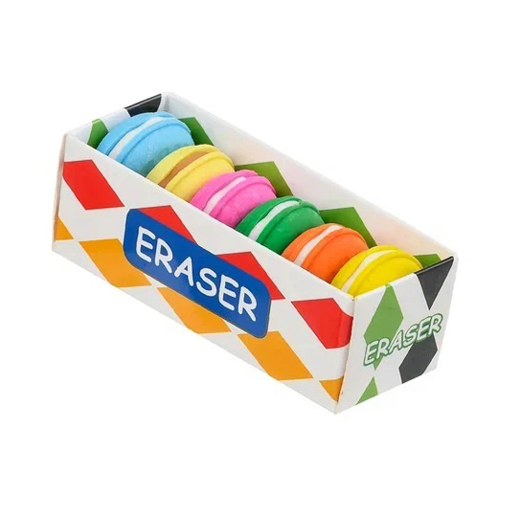 Ластик Basir, фигурный, серия "Макарунс", цветной корпус, разборный, в пластиковой упаковке