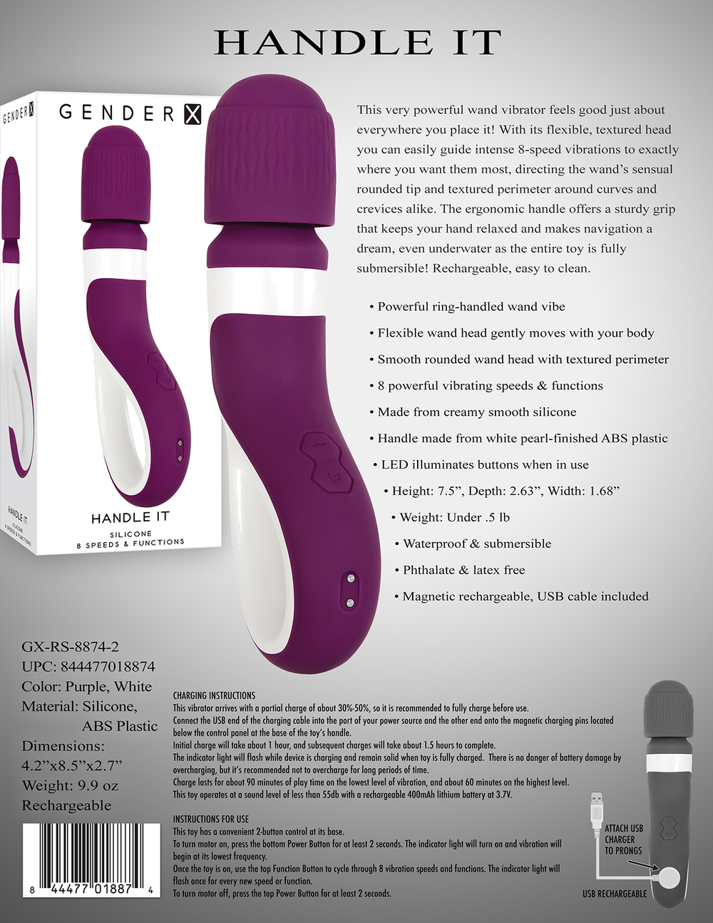 HANDLE IT Вибростимулятор с кольцевой ручкой