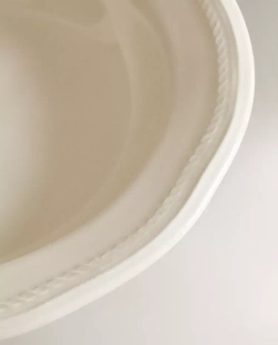 ZARA HOME ТАРЕЛКА ИЗ ФАЯНСА С РЕЛЬЕФНЫМ УЗОРОМ «ЦЕПОЧКА», БЕЛЫЙ